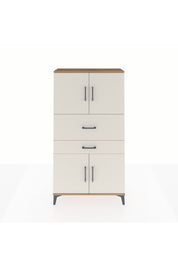 Arges Dolap 3 Raflı 2 Çekmeceli 4 Kapaklı 88x30x163 Çam-Aytaşı