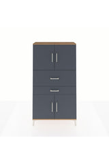 Arges Dolap 3 Raflı 2 Çekmeceli 4 Kapaklı 88x30x163