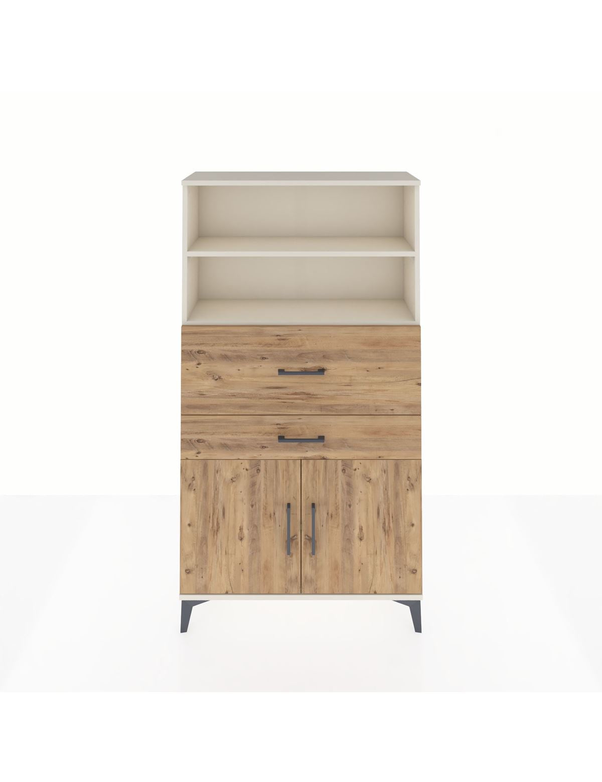 Arges Dolap 3 Raflı 2 Çekmeceli 2 Kapaklı 88x30x163 Aytaşı-Çam