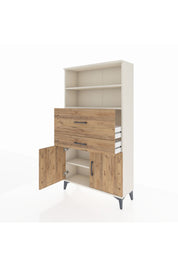 Arges Dolap 3 Raflı 2 Çekmeceli 2 Kapaklı 88x30x163 Aytaşı-Çam