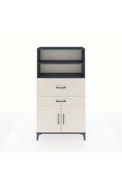 Arges Dolap 3 Raflı 2 Çekmeceli 2 Kapaklı 88x30x163 Antrasit-Aytaşı