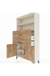 Arges Dolap 3 Raflı 2 Çekmeceli 2 Kapaklı 88x30x163 Aytaşı-Çam