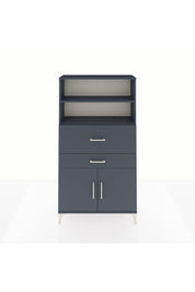 Arges Dolap 3 Raflı 2 Çekmeceli 2 Kapaklı 88x30x163 Antrasit-Antrasit