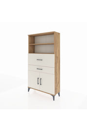 Arges Dolap 3 Raflı 2 Çekmeceli 2 Kapaklı 88x30x163 Çam-Aytaşı