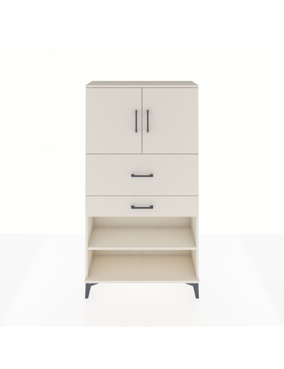 Arges Dolap 3 Raflı 2 Çekmeceli 2 Kapaklı 88x30x163 Aytaşı-Aytaşı