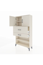 Arges Dolap 3 Raflı 2 Çekmeceli 2 Kapaklı 88x30x163 Aytaşı-Aytaşı