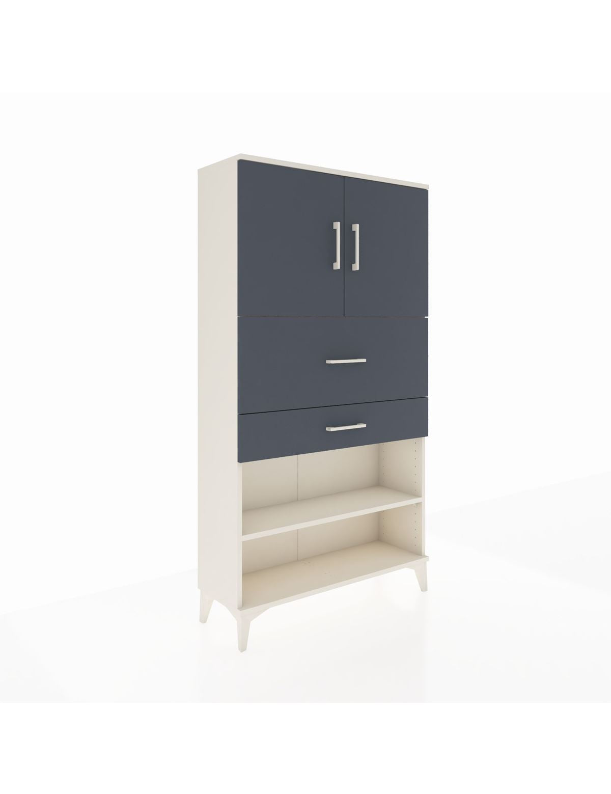 Arges Dolap 3 Raflı 2 Çekmeceli 2 Kapaklı 88x30x163 Aytaşı-Antrasit