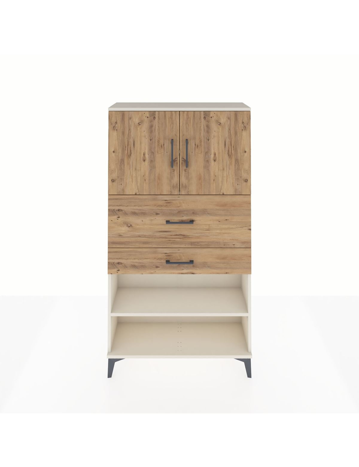 Arges Dolap 3 Raflı 2 Çekmeceli 2 Kapaklı 88x30x163 Aytaşı-Çam