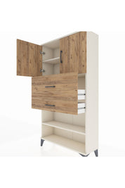 Arges Dolap 3 Raflı 2 Çekmeceli 2 Kapaklı 88x30x163 Aytaşı-Çam
