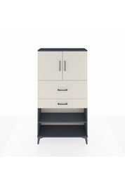 Arges Dolap 3 Raflı 2 Çekmeceli 2 Kapaklı 88x30x163 Antrasit-Aytaşı