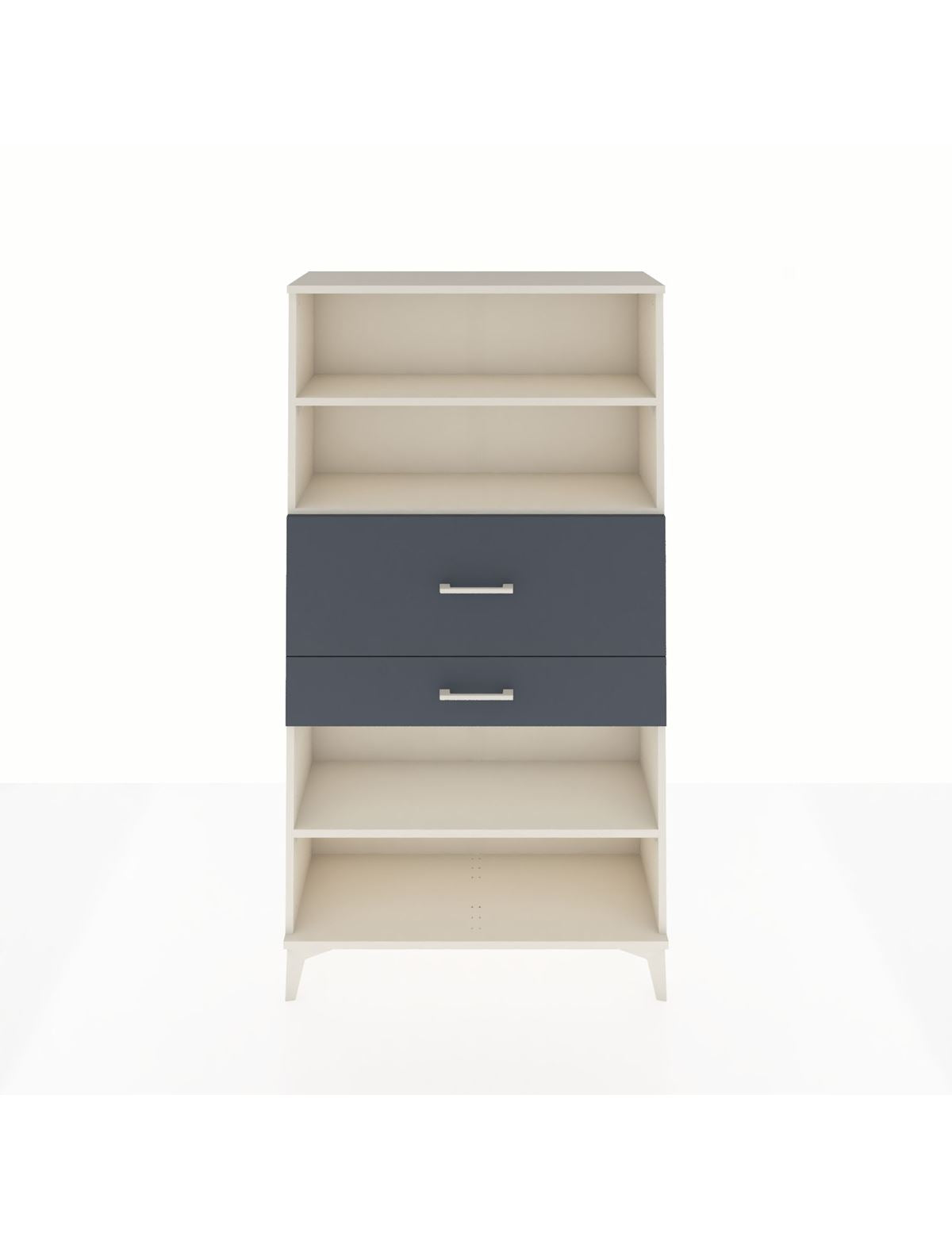 Arges Dolap 3 Raflı 2 Çekmeceli 88x30x163 Aytaşı-Antrasit