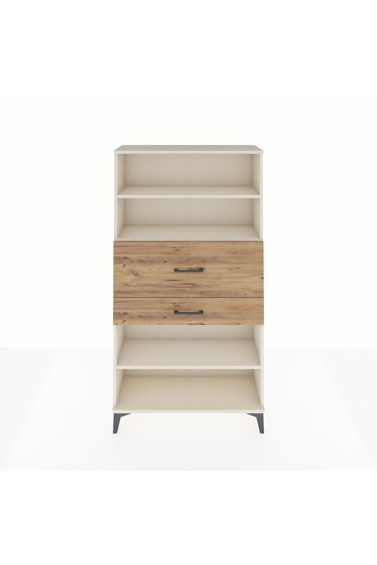 Arges Dolap 3 Raflı 2 Çekmeceli 88x30x163 Aytaşı-Çam