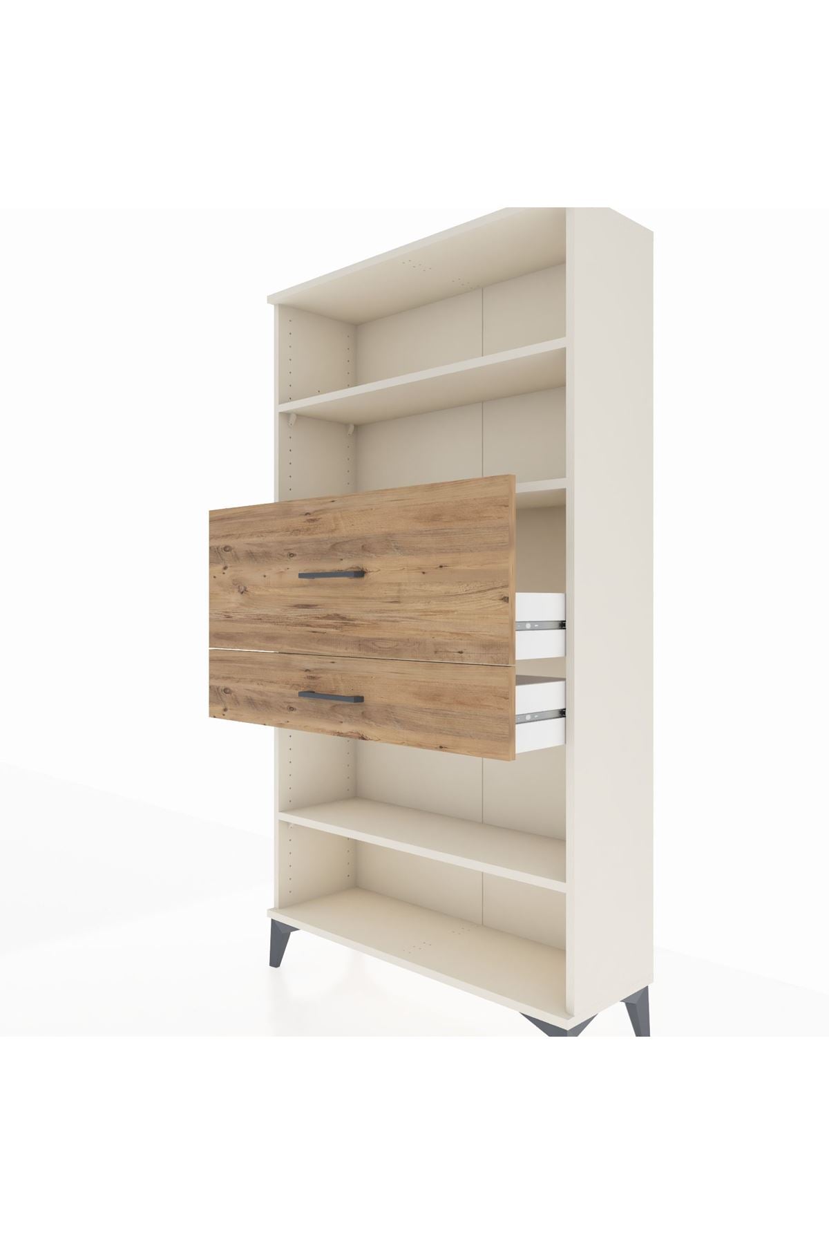 Arges Dolap 3 Raflı 2 Çekmeceli 88x30x163 Aytaşı-Çam