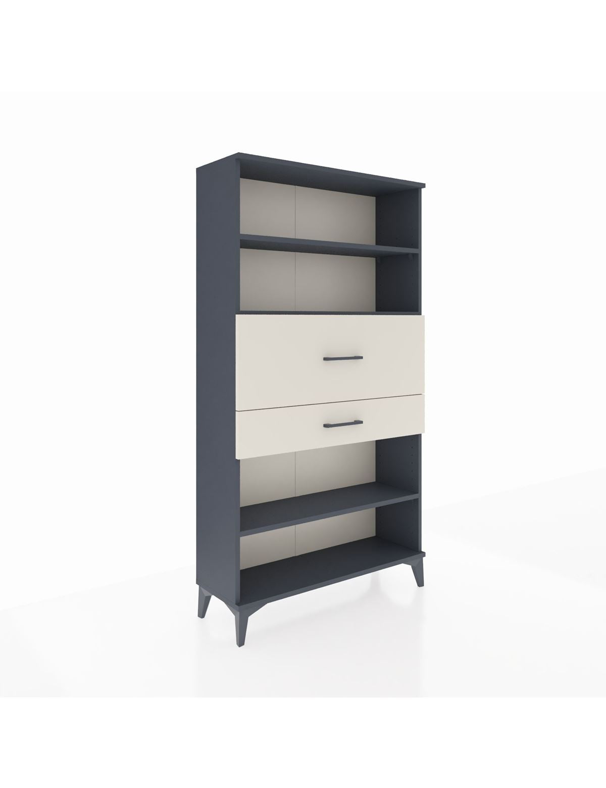 Arges Dolap 3 Raflı 2 Çekmeceli 88x30x163 Antrasit-Aytaşı