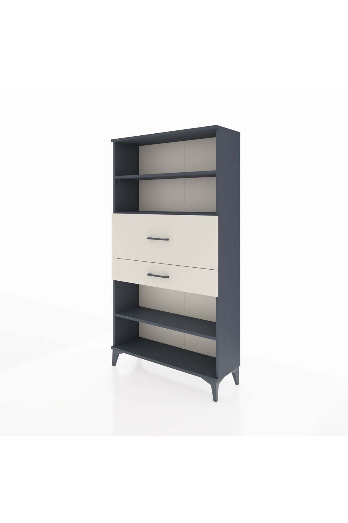 Arges Dolap 3 Raflı 2 Çekmeceli 88x30x163 Antrasit-Aytaşı