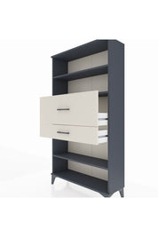 Arges Dolap 3 Raflı 2 Çekmeceli 88x30x163 Antrasit-Aytaşı