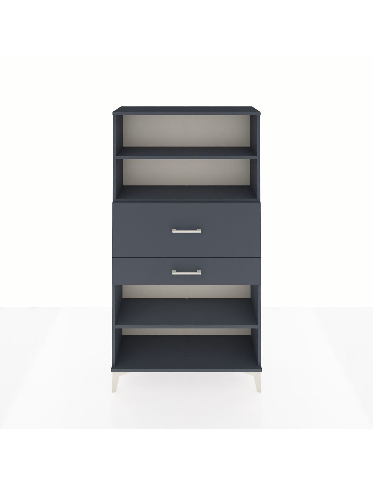 Arges Dolap 3 Raflı 2 Çekmeceli 88x30x163 Antrasit-Antrasit