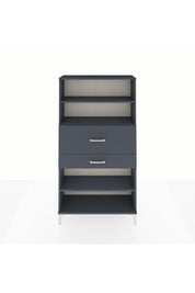 Arges Dolap 3 Raflı 2 Çekmeceli 88x30x163 Antrasit-Antrasit