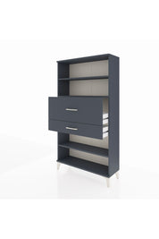 Arges Dolap 3 Raflı 2 Çekmeceli 88x30x163 Antrasit-Antrasit