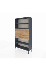 Arges Dolap 3 Raflı 2 Çekmeceli 88x30x163 Antrasit-Çam