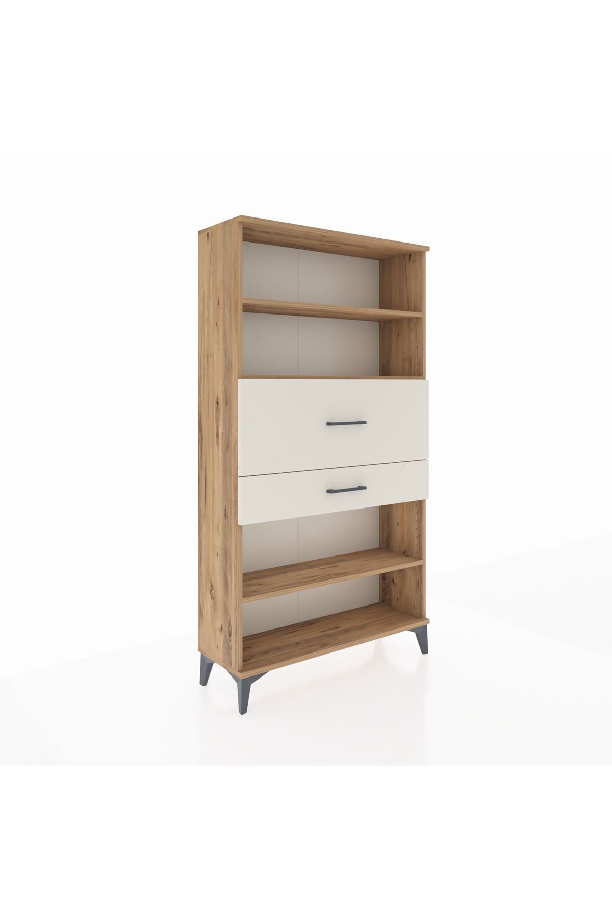 Arges Dolap 3 Raflı 2 Çekmeceli 88x30x163 Çam-Aytaşı