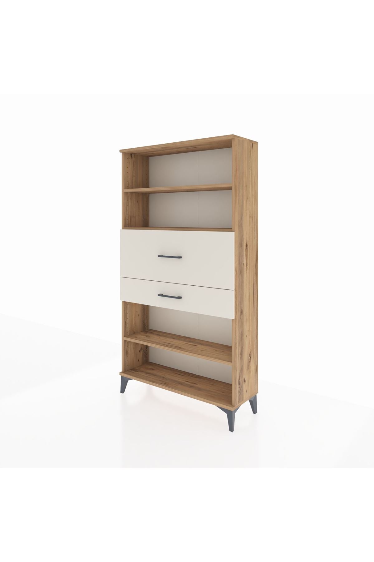 Arges Dolap 3 Raflı 2 Çekmeceli 88x30x163 Çam-Aytaşı