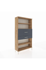 Arges Dolap 3 Raflı 2 Çekmeceli 88x30x163 Çam-Antrasit