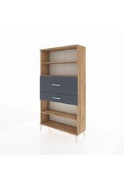 Arges Dolap 3 Raflı 2 Çekmeceli 88x30x163 Çam-Antrasit