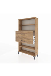 Arges Dolap 3 Raflı 2 Çekmeceli 88x30x163 Çam-Çam