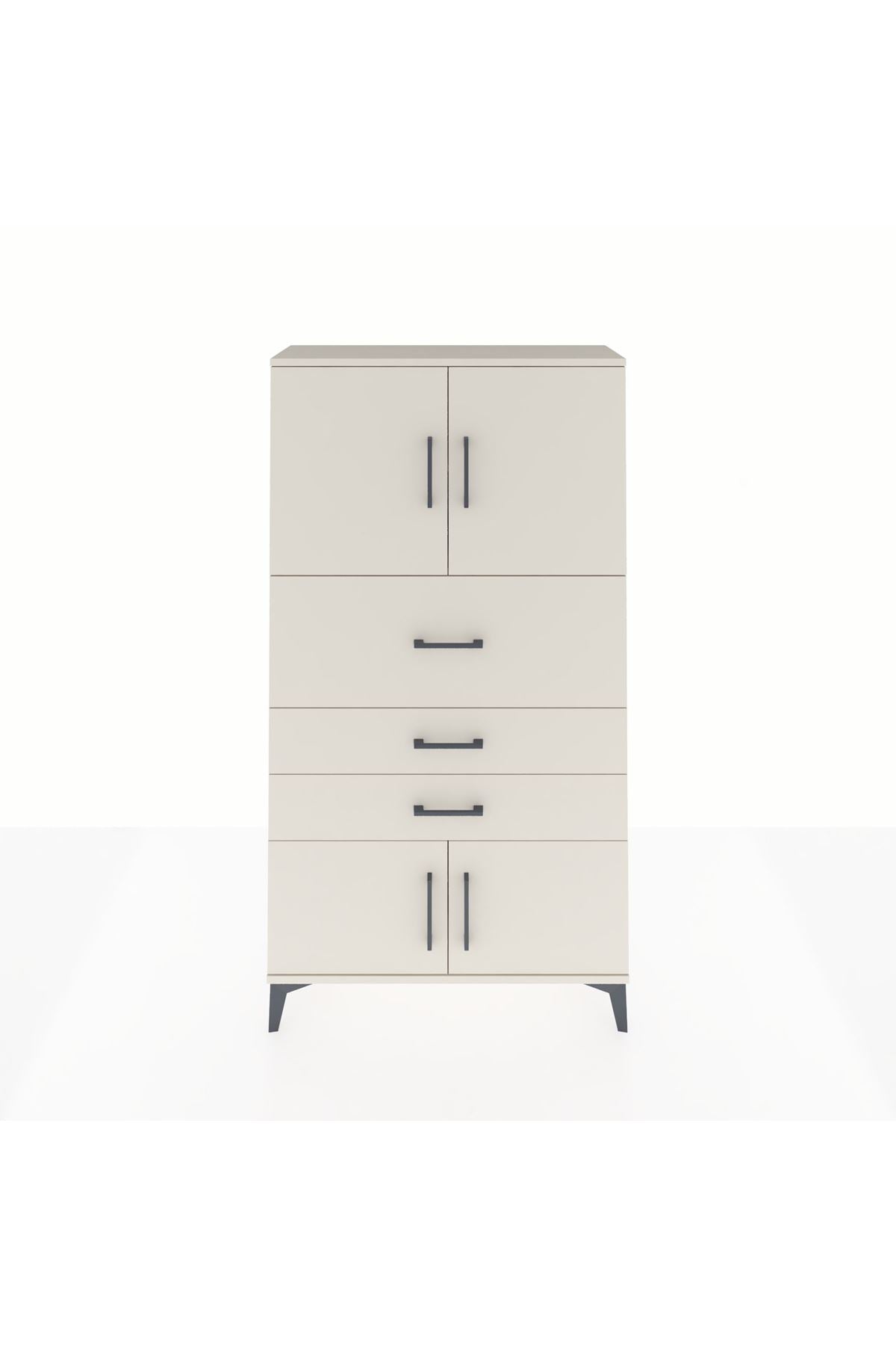 Arges Dolap 2 Raflı 3 Çekmeceli 4 Kapaklı 88x30x163 Aytaşı-Aytaşı