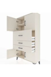 Arges Dolap 2 Raflı 3 Çekmeceli 4 Kapaklı 88x30x163 Aytaşı-Aytaşı