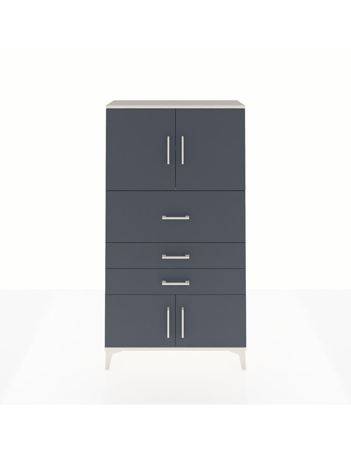 Arges Dolap 2 Raflı 3 Çekmeceli 4 Kapaklı 88x30x163 Aytaşı-Antrasit