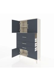 Arges Dolap 2 Raflı 3 Çekmeceli 4 Kapaklı 88x30x163 Aytaşı-Antrasit