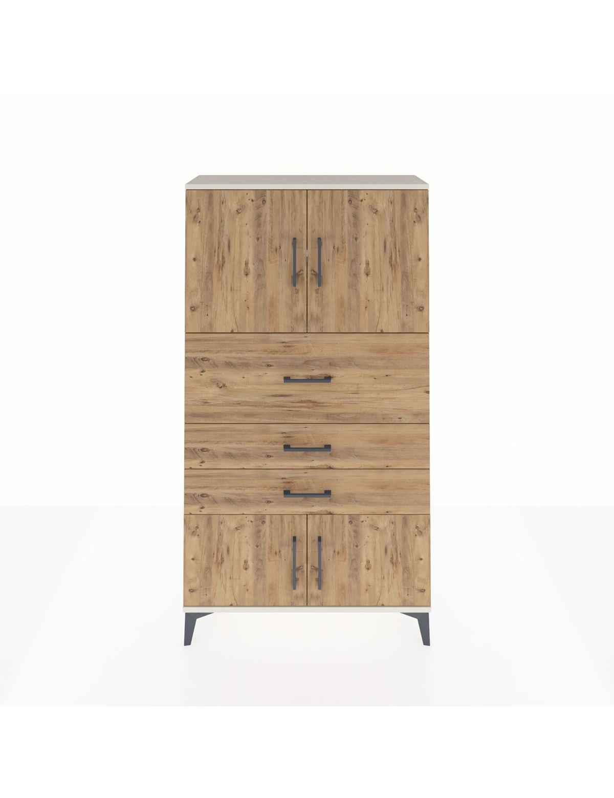 Arges Dolap 2 Raflı 3 Çekmeceli 4 Kapaklı 88x30x163 Aytaşı-Çam