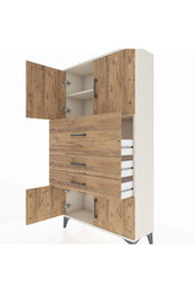 Arges Dolap 2 Raflı 3 Çekmeceli 4 Kapaklı 88x30x163 Aytaşı-Çam