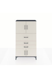 Arges Dolap 2 Raflı 3 Çekmeceli 4 Kapaklı 88x30x163 Antrasit-Aytaşı