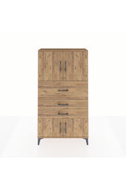 Arges Dolap 2 Raflı 3 Çekmeceli 4 Kapaklı 88x30x163 Çam-Çam