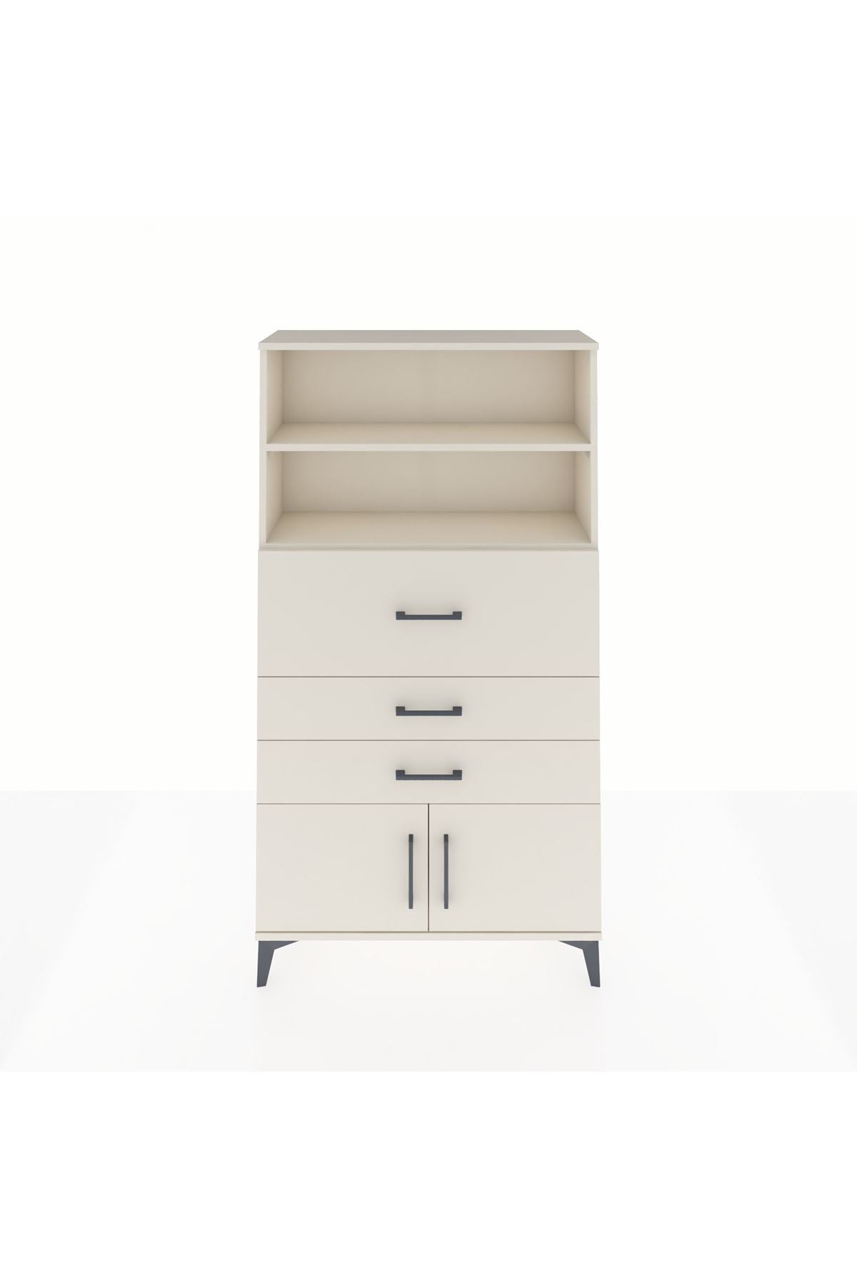 Arges Dolap 2 Raflı 3 Çekmeceli 2 Kapaklı 88x30x163 Aytaşı-Aytaşı