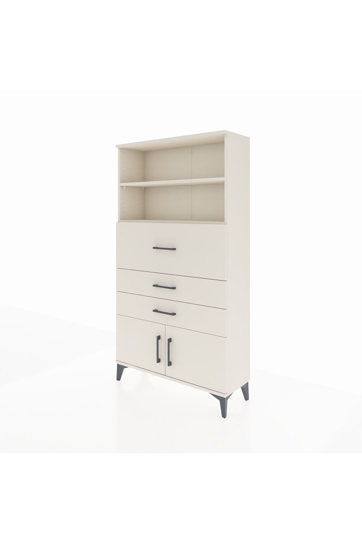 Arges Dolap 2 Raflı 3 Çekmeceli 2 Kapaklı 88x30x163 Aytaşı-Aytaşı