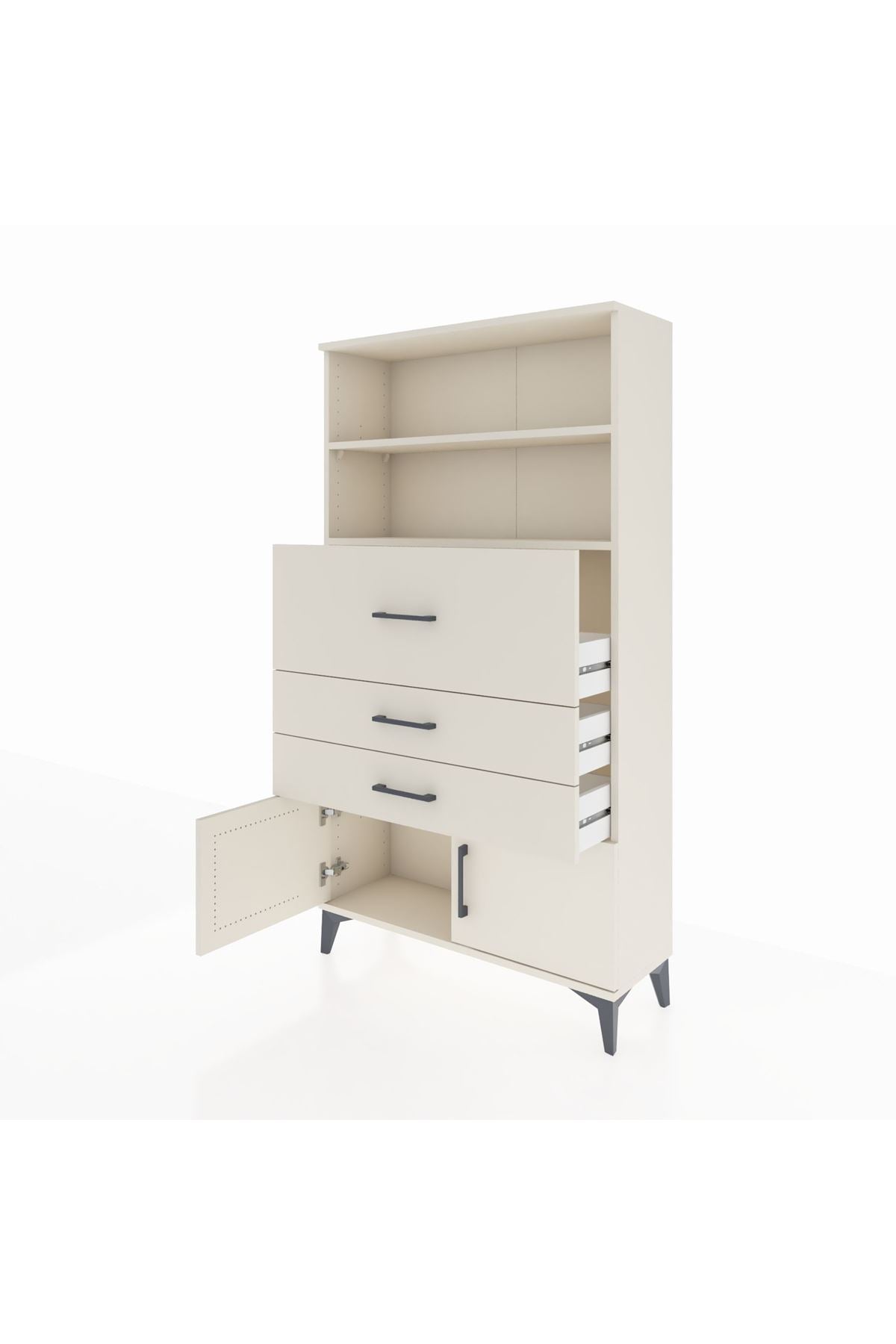 Arges Dolap 2 Raflı 3 Çekmeceli 2 Kapaklı 88x30x163 Aytaşı-Aytaşı