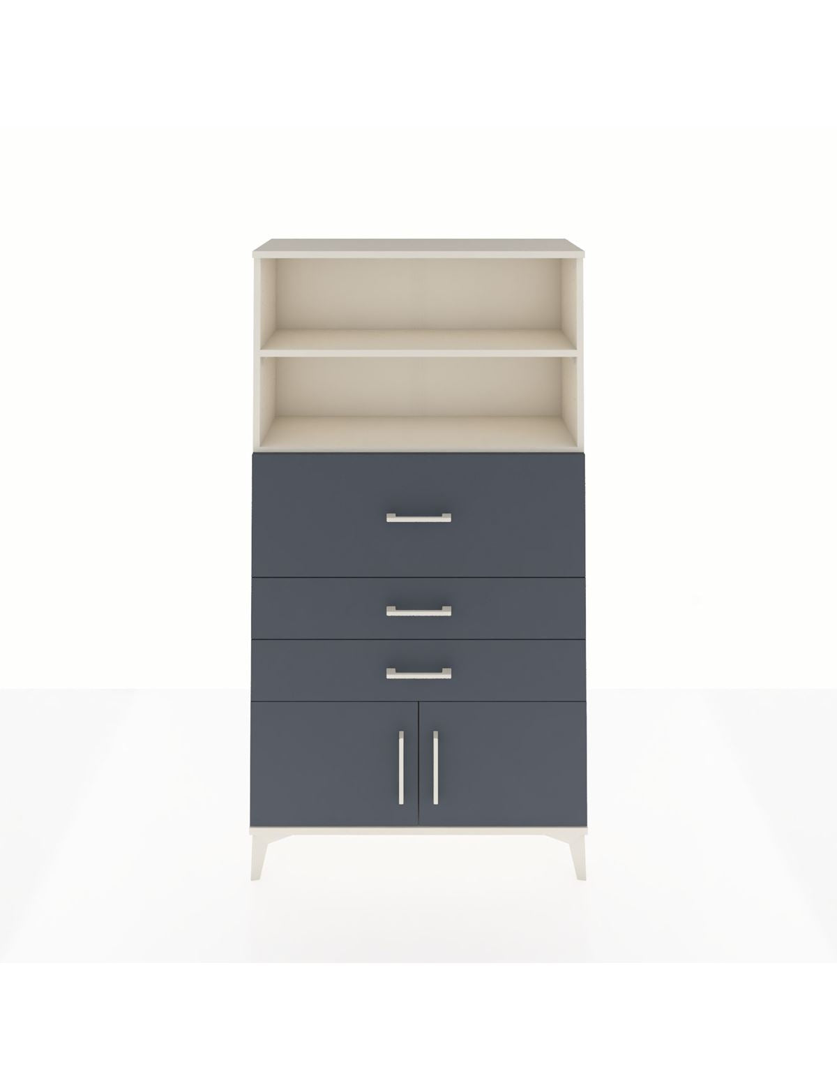 Arges Dolap 2 Raflı 3 Çekmeceli 2 Kapaklı 88x30x163 Aytaşı-Antrasit