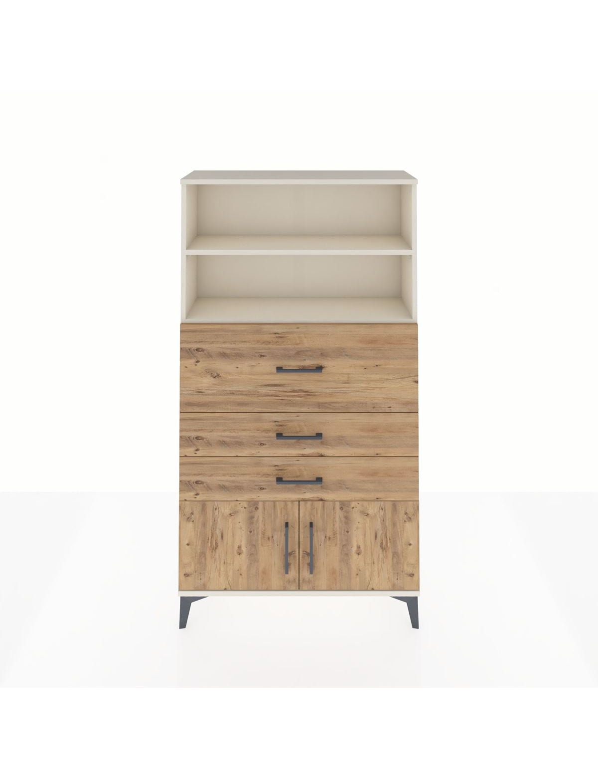 Arges Dolap 2 Raflı 3 Çekmeceli 2 Kapaklı 88x30x163 Aytaşı-Çam