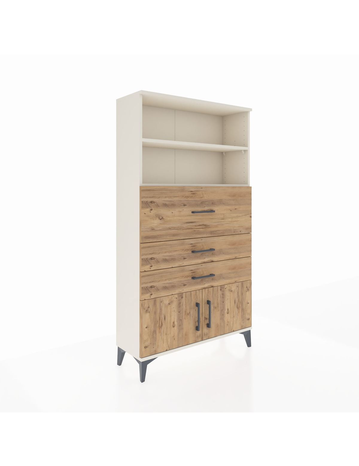 Arges Dolap 2 Raflı 3 Çekmeceli 2 Kapaklı 88x30x163 Aytaşı-Çam