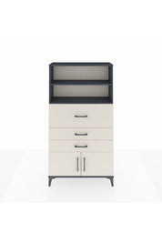 Arges Dolap 2 Raflı 3 Çekmeceli 2 Kapaklı 88x30x163 Antrasit-Aytaşı