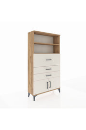 Arges Dolap 2 Raflı 3 Çekmeceli 2 Kapaklı 88x30x163 Çam-Aytaşı