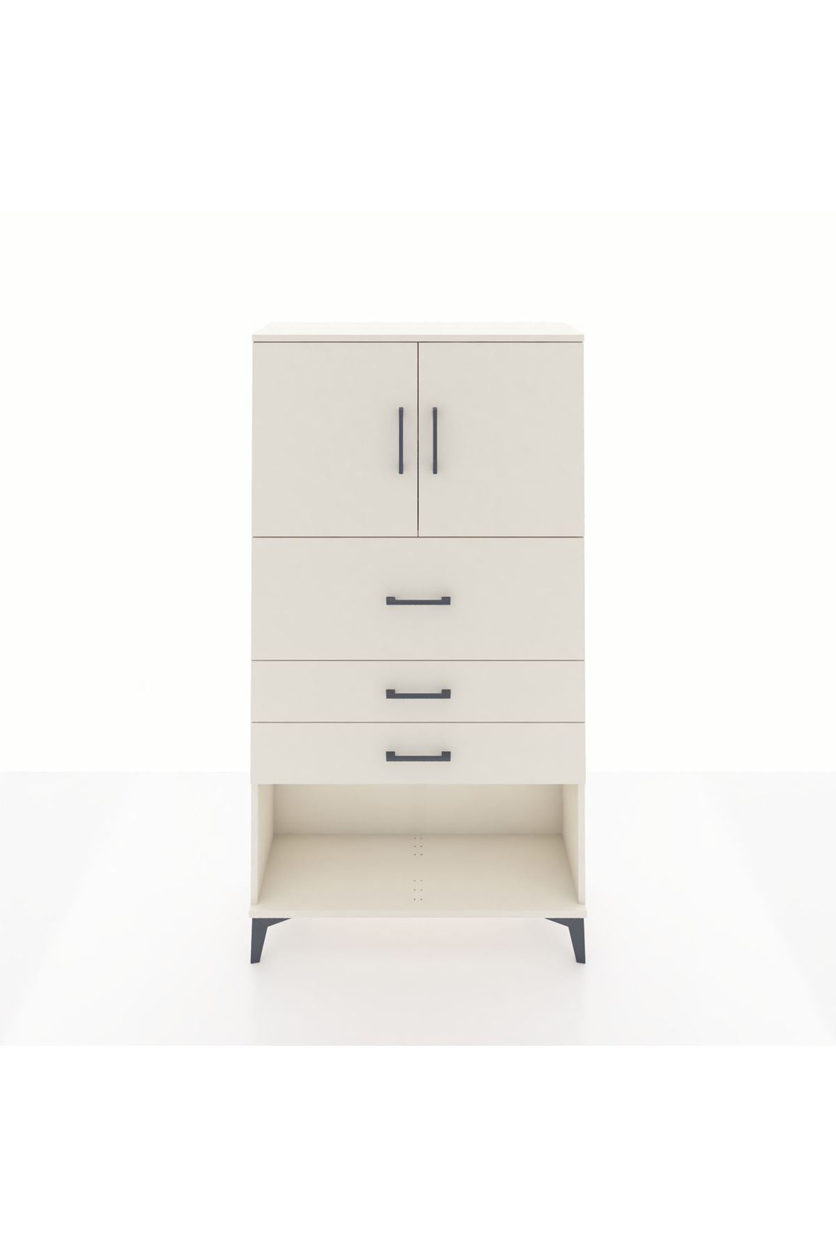 Arges Dolap 2 Raflı 3 Çekmeceli 2 Kapaklı 88x30x163 Aytaşı-Aytaşı