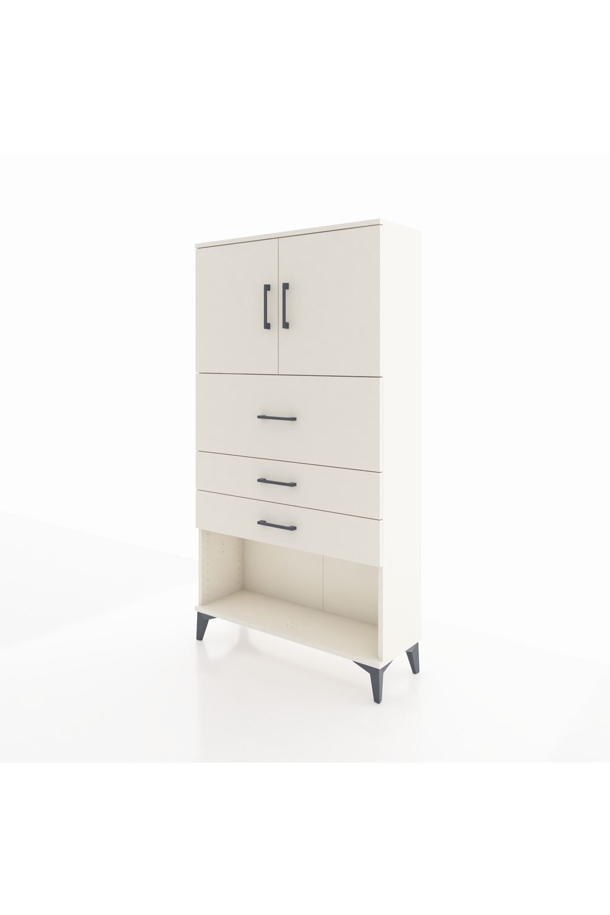 Arges Dolap 2 Raflı 3 Çekmeceli 2 Kapaklı 88x30x163 Aytaşı-Aytaşı