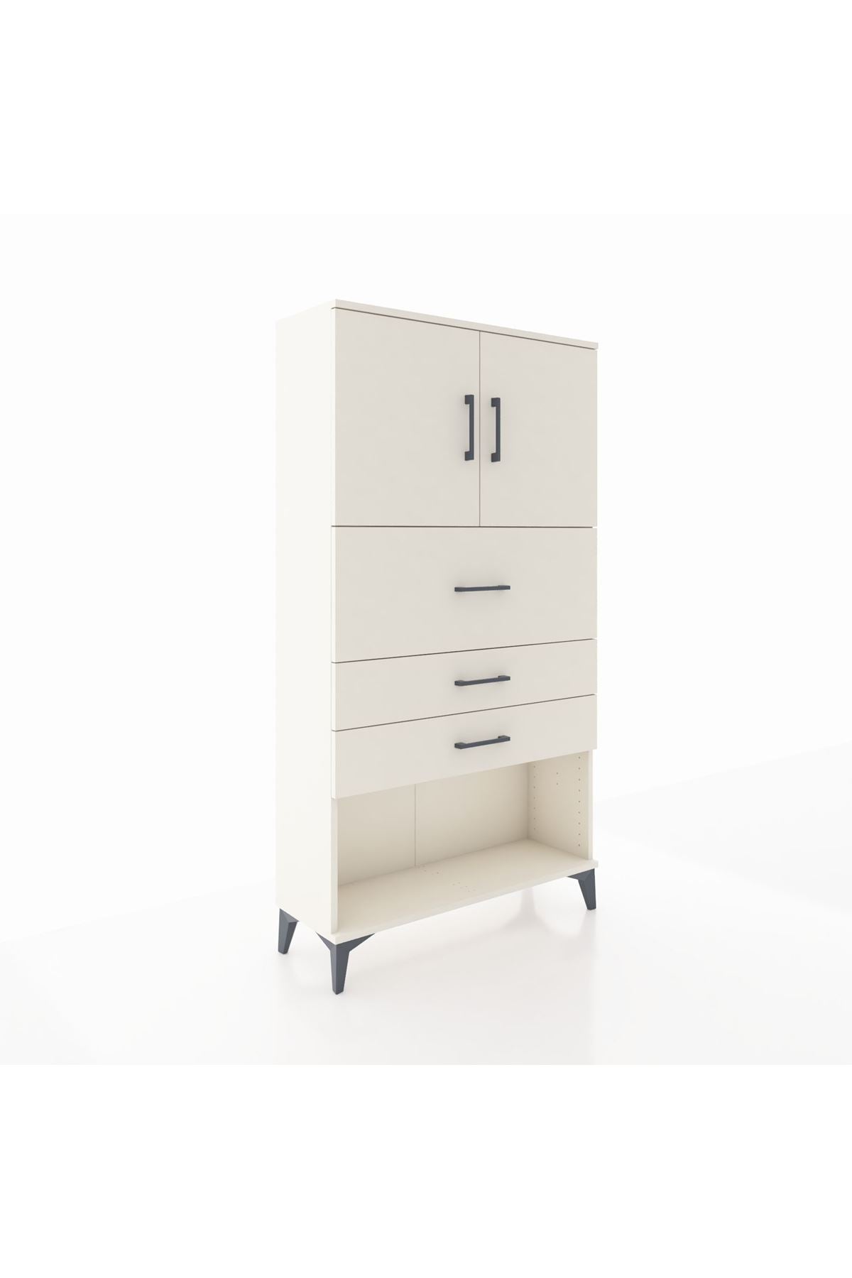 Arges Dolap 2 Raflı 3 Çekmeceli 2 Kapaklı 88x30x163 Aytaşı-Aytaşı