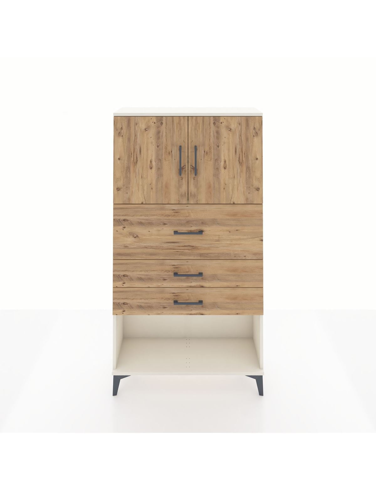 Arges Dolap 2 Raflı 3 Çekmeceli 2 Kapaklı 88x30x163 Aytaşı-Çam