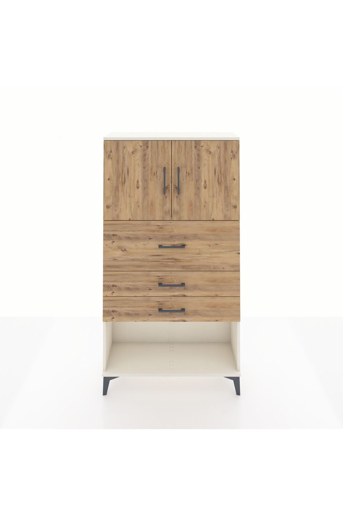 Arges Dolap 2 Raflı 3 Çekmeceli 2 Kapaklı 88x30x163 Aytaşı-Çam